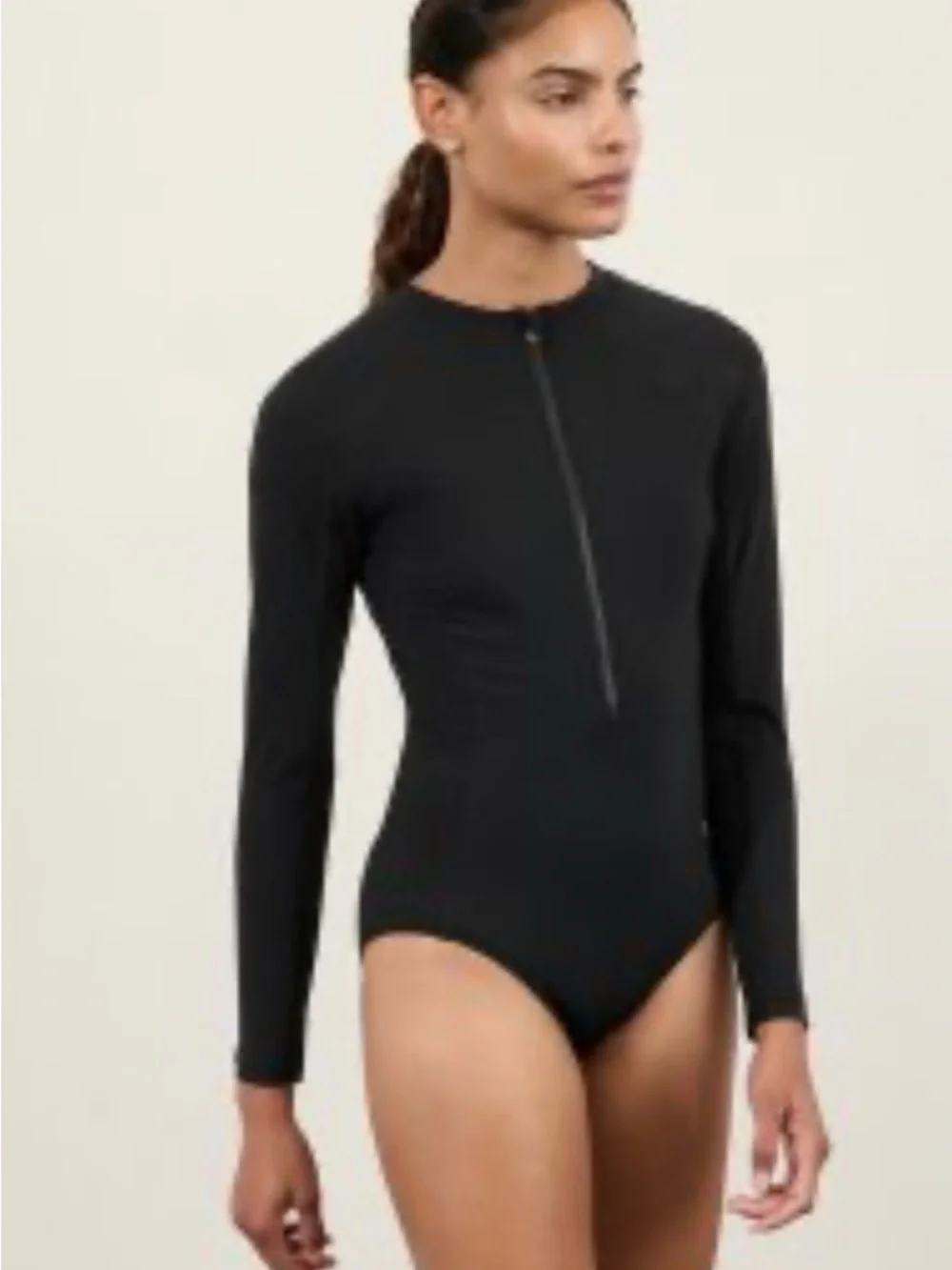ATHLETA Women’s Sun Shield One Piece Rashguard - Black XL Tall